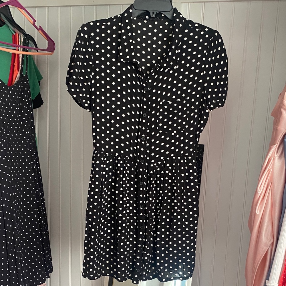 Forever 21 Black and White Polka Dot Dress